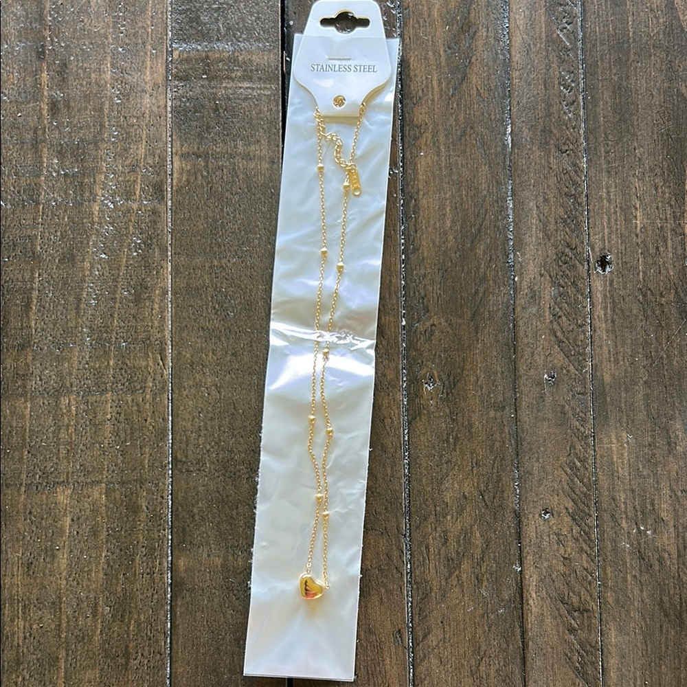 Gold Heart Pendant Necklace